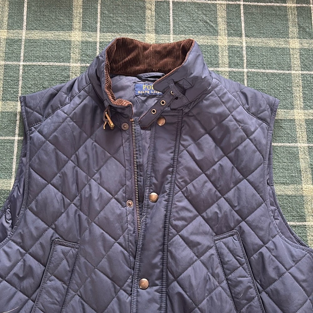 Navy blue mens Ralph Polo vest